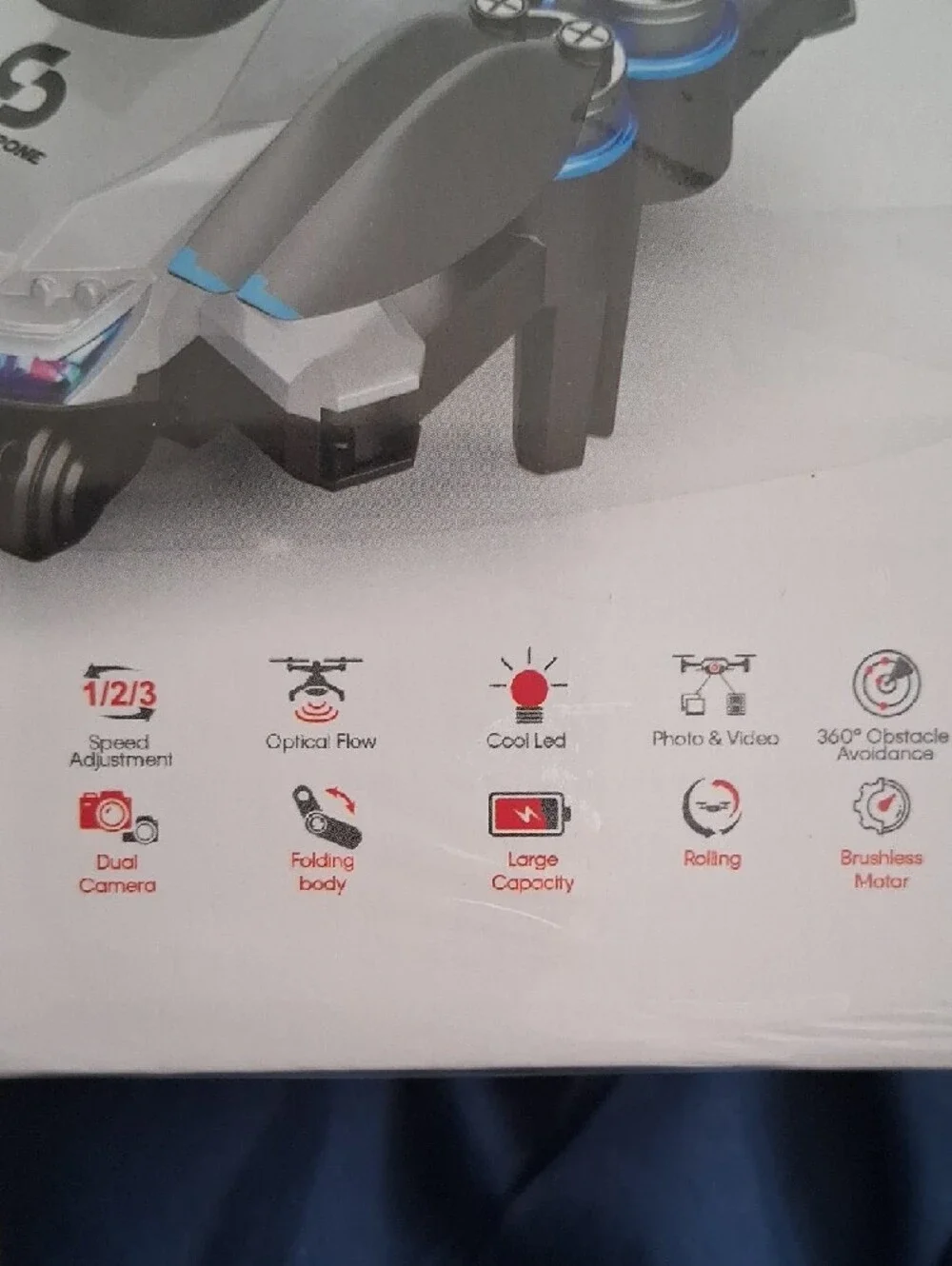 S160 UAV Foldable Drone with Remote - White & Black